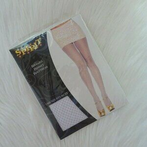 Clearance💎5/$25 Spirit Halloween Seamless Fishnet Pantyhose White OS
